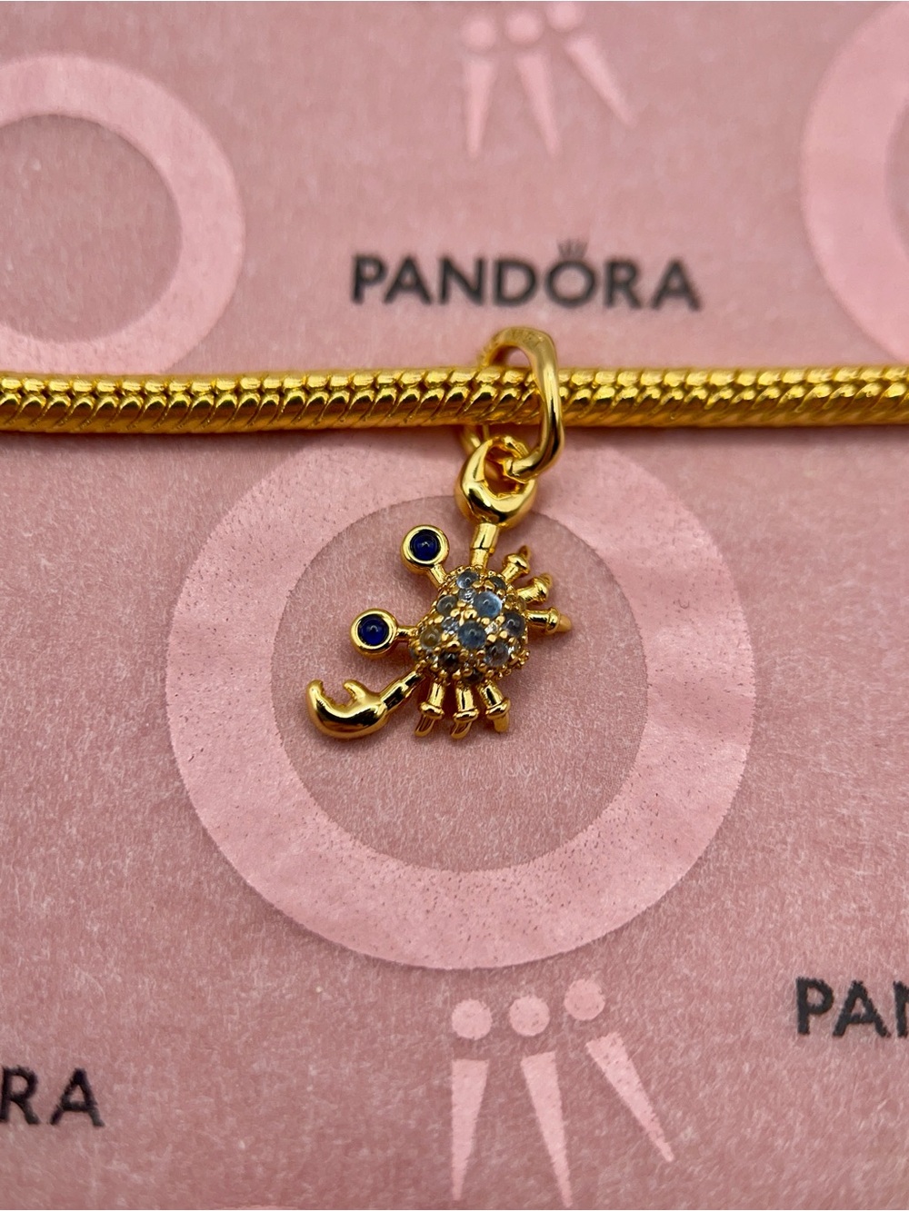 Pandora 14k Gold-Plated Crab Dangle Charm - Picture 5 of 6
